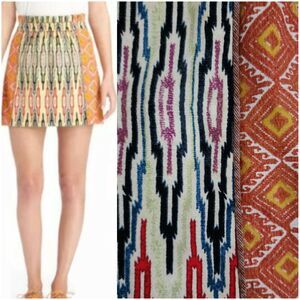 RACHEL ROY Baja Tribal Aztec Southwestern paper bag Mini Skirt Size 4 patterned